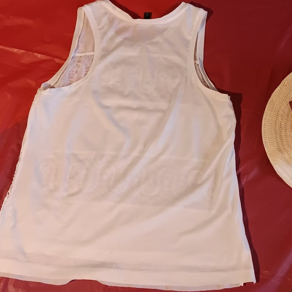 WHITE EMBROIDERED J. CREW TOP, S & WHITE EMBROIDERED RALPH LAUREN JEANS, 8 - Picture 5 of 6